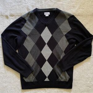 Hagar Argyle Knit Sweater
